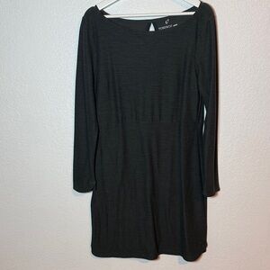 Toad&Co Gray Intermosso Long Sleeve Crossover Back Dress Size Large